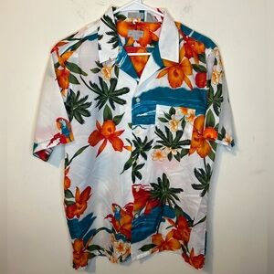 Vintage Michael Richards Tropical Hawaiian T-shirt, Men’s size M.
